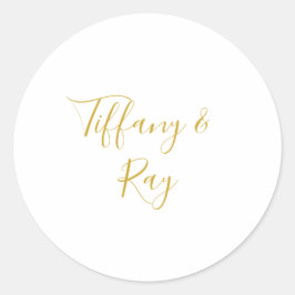 Sellos para sobres Bodas de oro simples y elegante