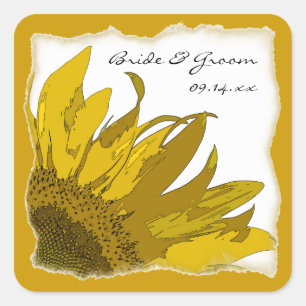 Sellos para sobres Bodas de Sunflower Corner