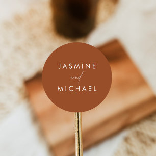 Sellos para sobres Bodas de Terracotta con guión m