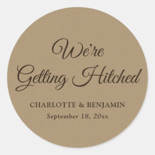 Sellos para sobres Bodas de tipografía de papel Kr