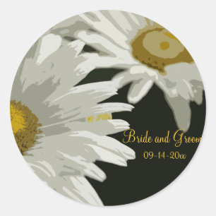 Sellos para sobres Bodas de White Garden Daisies
