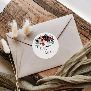 Sellos para sobres Bodas florales de la Marina Ros