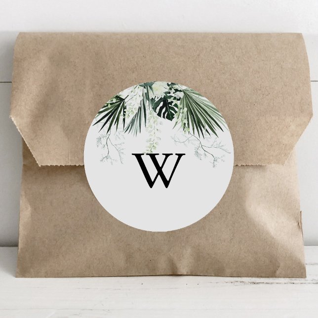 Sellos para sobres Bodas florales de vegetación tr (Subido por el creador)