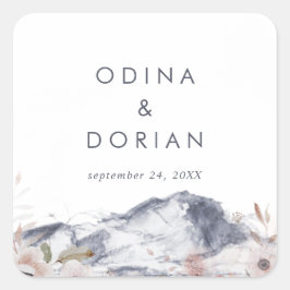 Sellos para sobres Bodas Florales Sencillos