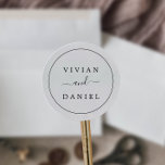 Sellos para sobres Bodas minimalistas<br><div class="desc">Estos minimalistas sellos para sobres bodas son perfectos para un simple boda. El moderno diseño romántico presenta una tipografía clásica en blanco y negro, acompañada de una caligrafía rústica y elegante con un estilo de letra a mano vintage. Personalizable de cualquier color. Mantenga el diseño simple y elegante, tal como...</div>