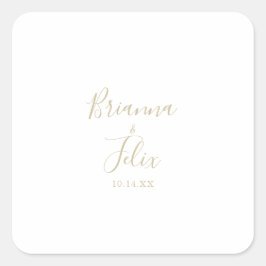 Sellos para sobres Bodas Minimalistas de oro