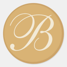 Sellos para sobres Bodas monogramados beige y crem