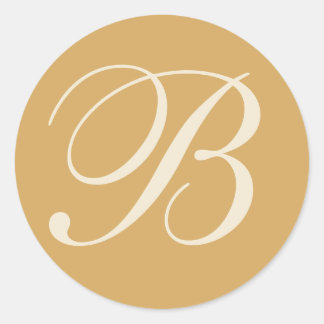 Sellos para sobres Bodas monogramados beige y crem