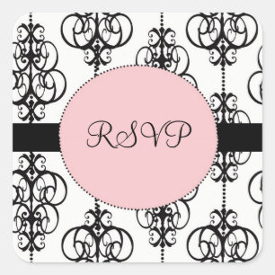Sellos para sobres Bodas RSVP de Chandelier Pink S