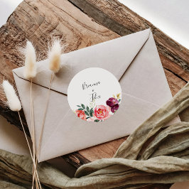 Sellos para sobres Bodas tropicales coloridos