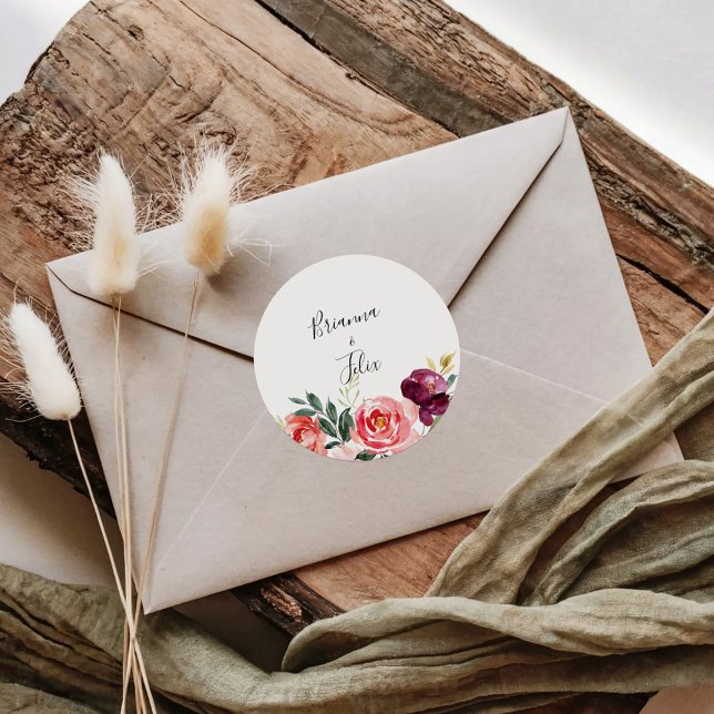 Sellos para sobres Bodas tropicales coloridos (Subido por el creador)