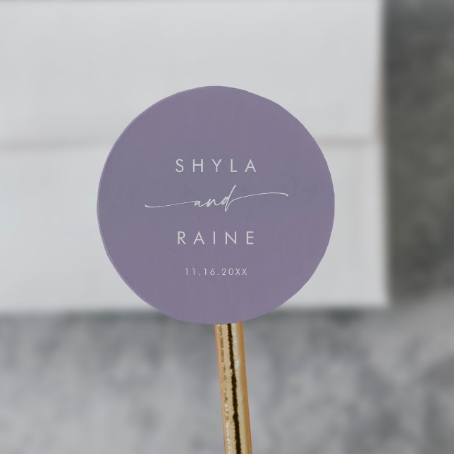 Sellos para sobres Boho Moda Lavender Purple Names (Subido por el creador)