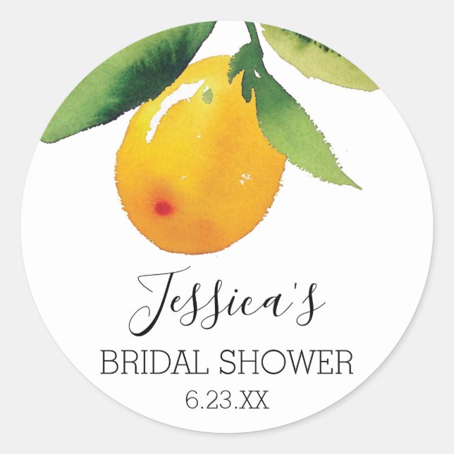 Sellos para sobres Cítricos Lemon Pegatinas Favor (Anverso)