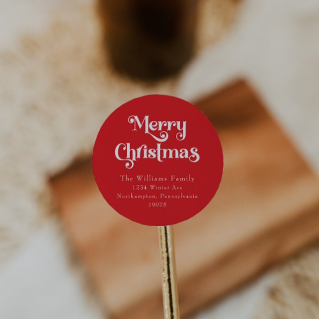 Sellos para sobres clásicos de navidad simple y ro (Subido por el creador)