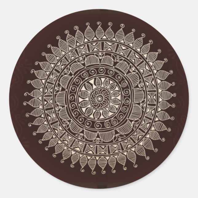 Sellos para sobres con decoración india (Anverso)