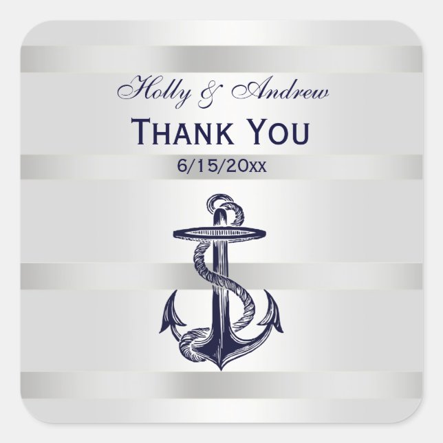 Sellos para sobres CUADRALES DE Anchor Azul de la  (Anverso)