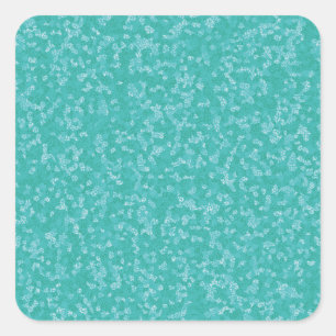 Sellos para sobres de Aqua Blue & White Square