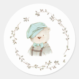 Sellos para sobres de Baby Shower Floral de Teddy 
