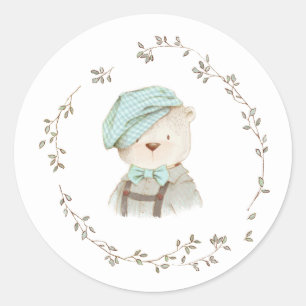 Sellos para sobres de Baby Shower Floral de Teddy 