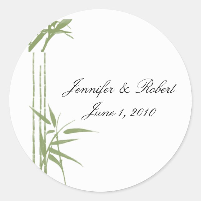 Sellos para sobres de belleza y Pegatinas de Bambú (Anverso)