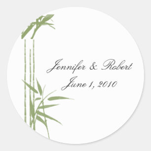 Sellos para sobres de belleza y Pegatinas de Bambú