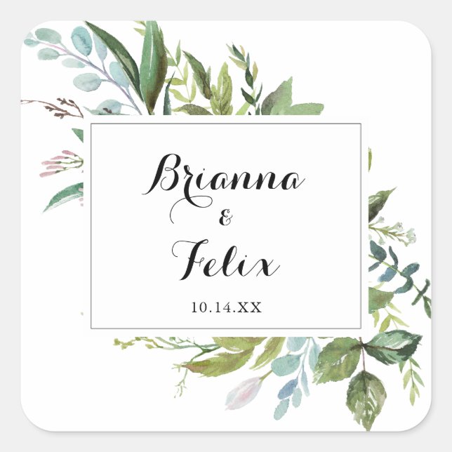 Sellos para sobres de Boda de energía geométrica (Anverso)