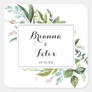 Sellos para sobres de Boda de energía geométrica