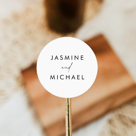 Sellos para sobres de Boda de escritura negra mode