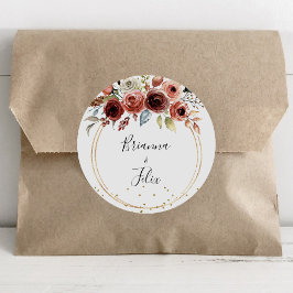 Sellos para sobres de Boda de Purpurina de oro geo