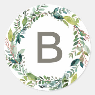 Sellos para sobres de Boda de Wreath Wreath
