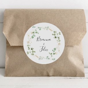 Sellos para sobres de Boda del follaje Eucalyptus