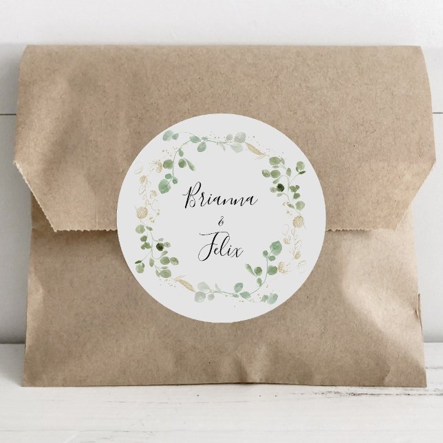 Sellos para sobres de Boda del follaje Eucalyptus  (Subido por el creador)