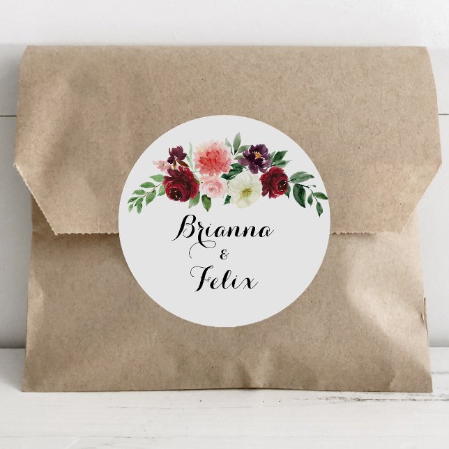Sellos para sobres de Boda floral de primavera bor (Subido por el creador)