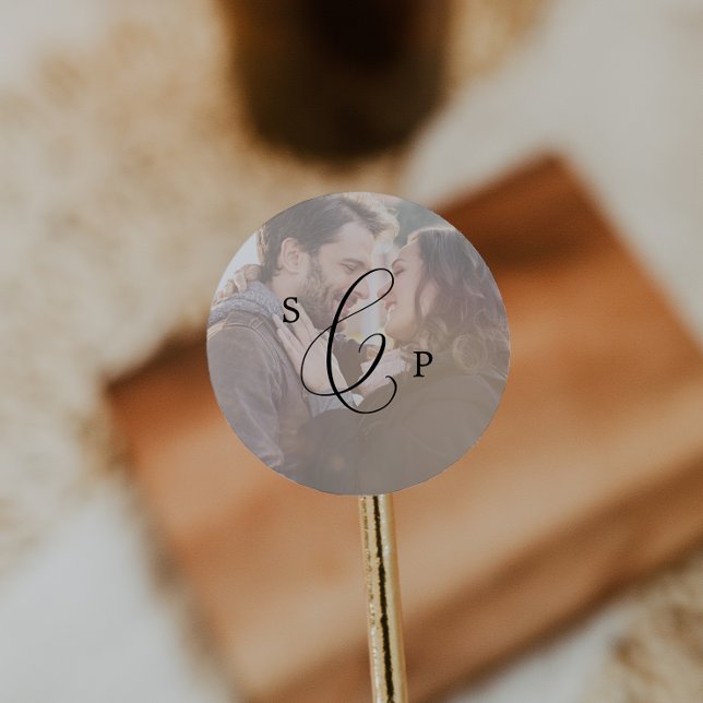 Sellos para sobres de Boda fotográfico de monogram (Subido por el creador)