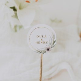 Sellos para sobres de Boda geométrico Eucalyptus G