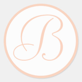 Sellos para sobres de Boda monogramado de coral y
