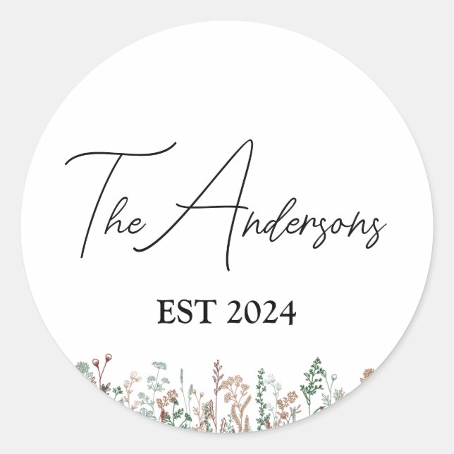 Sellos para sobres de boda personalizados (Anverso)