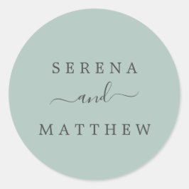 Sellos para sobres de Boda verde de la Fábrica de 