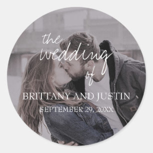 Sellos para sobres de Bodas de foto de escritura b