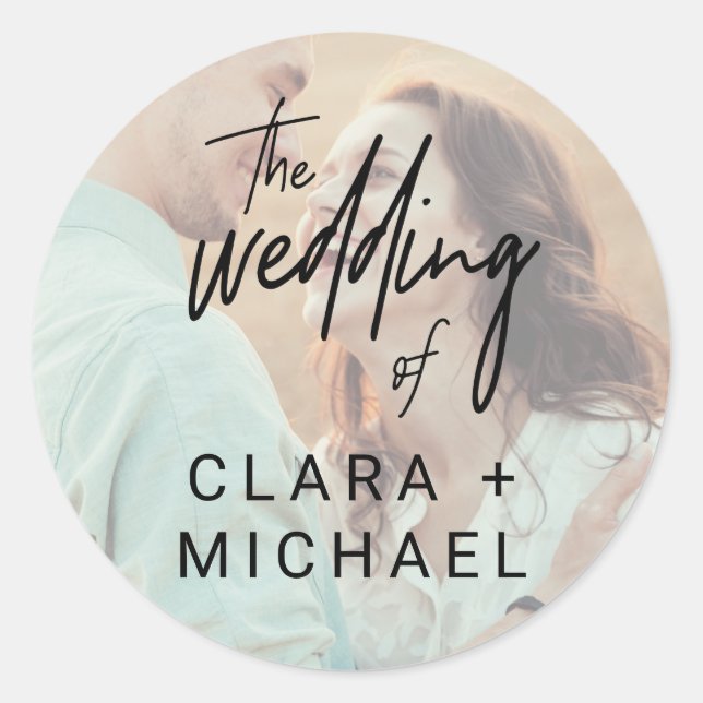 Sellos para sobres de Bodas fotográficos de caligr (Anverso)