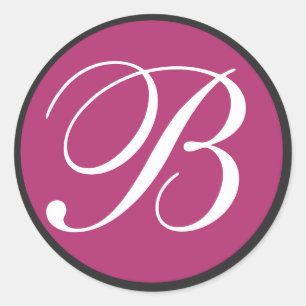 Sellos para sobres de Bodas Monogramados de Fuchsi