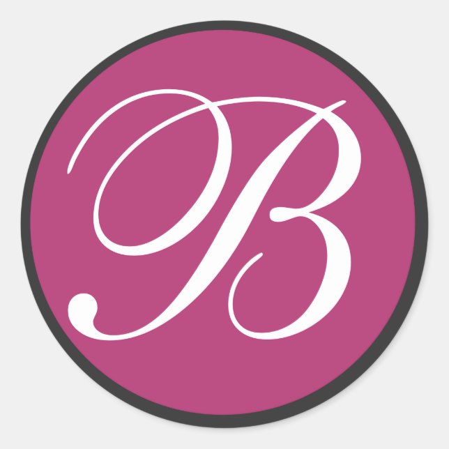 Sellos para sobres de Bodas Monogramados de Fuchsi (Anverso)