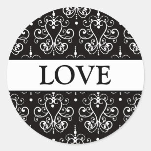 Sellos para sobres de candelabro de corazón de coo