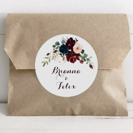 Sellos para sobres de casamiento ilustrados de cas