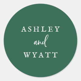 Sellos para sobres de coordinación verde del giras