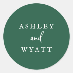 Sellos para sobres de coordinación verde del giras