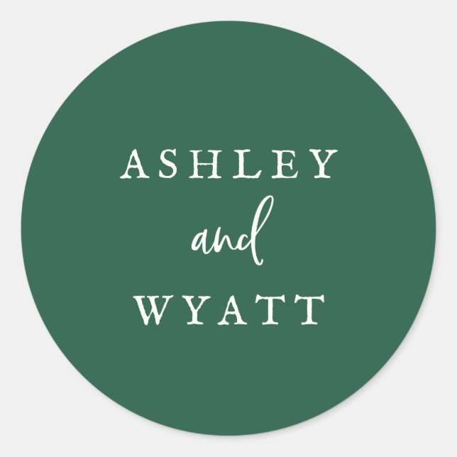 Sellos para sobres de coordinación verde del giras (Anverso)