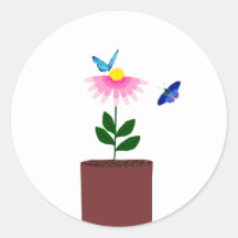 Sellos para sobres de Daisy y Butterflies