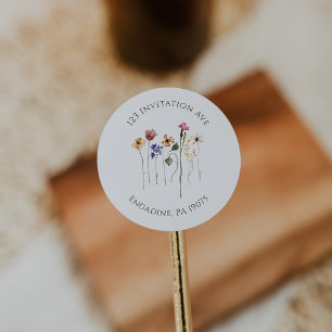 Sellos para sobres de dirección de retorno de flor