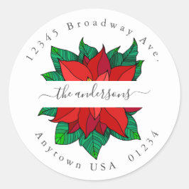 Sellos para sobres de dirección de retorno de Xmas